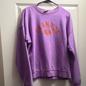 Champion Women's Lavender and Orange Sweatshirt